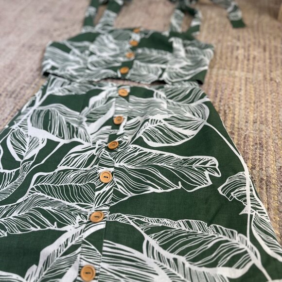 ETOPHE STUDIOS | Matching set leaf print and wood buttons (Size S) - Picture 2 of 8